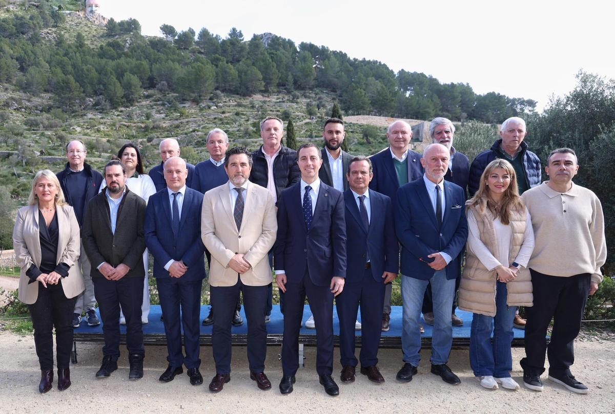 Autoridades insulares y municipales, este miércoles, en la finca Galatzó