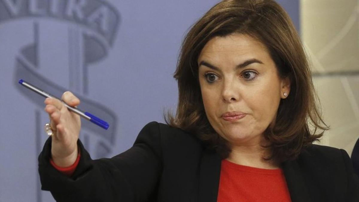 La vicepresidenta del Gobierno, Soraya Sáenz de Santamaría.