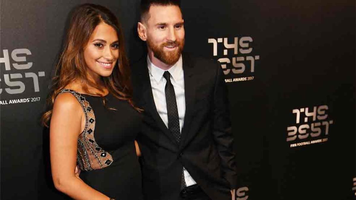 Leo Messi y Antonela Roccuzzo, en la gala de 'The Best 2017'