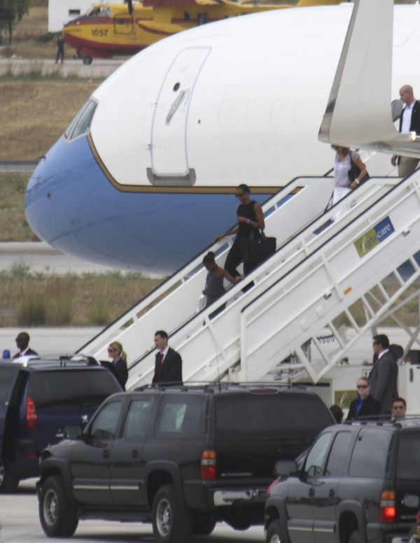 Michelle Obama y su hija Sasha de vacaciones en España