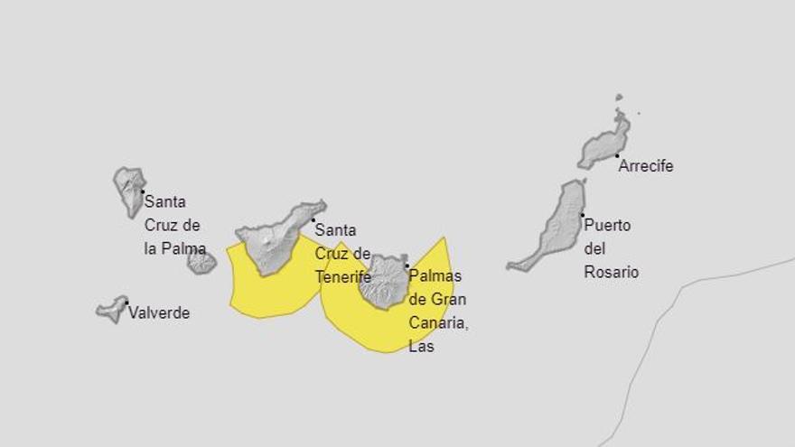 Aviso amarillo por fuerte oleaje en Gran Canaria y Tenerife para el lunes 5 de julio de 2021.
