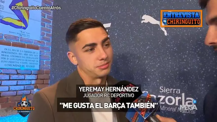 Yeremay no se corta: "Soy del Dépor... Y un poco del Barça"