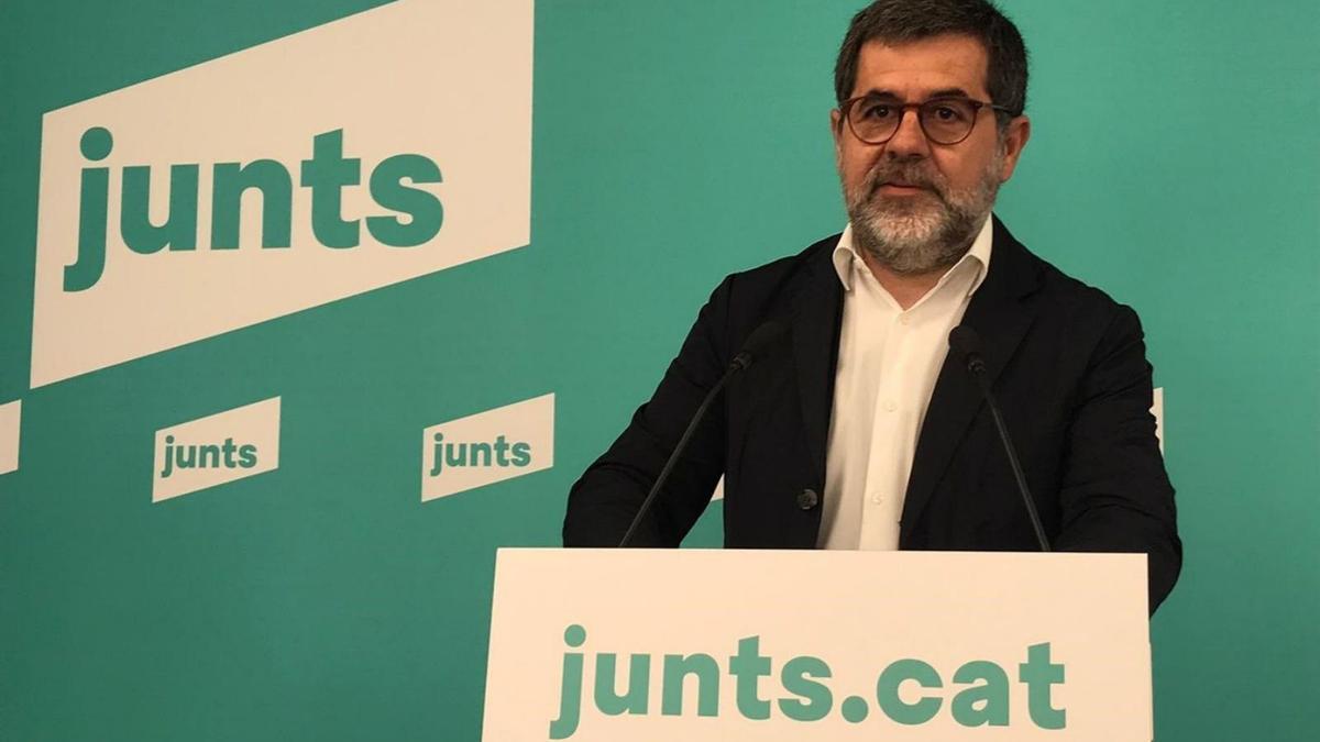 Jordi Sànchez ahir en roda de premsa per explicar la posició de Junts. | EUROPA PRESS