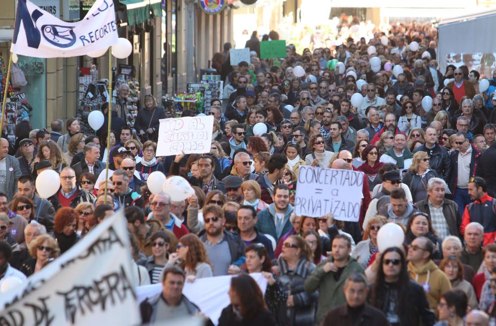 Marcha por una sanidad pública digna en Málaga