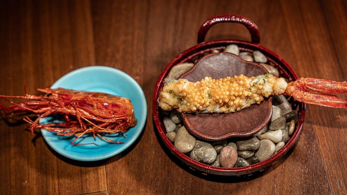 El carabinero en tempura de Suto.