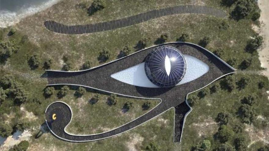 Vista aérea de la casa diseñada para Naomi Campbell.