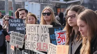 Protestantes piden en Kiev el regreso de los ucranianos en cautiverio ruso