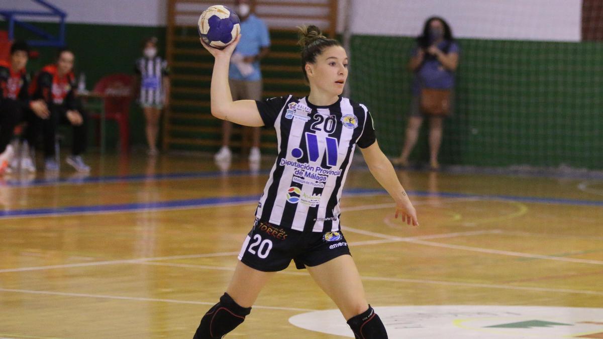 Espe López en un partido de pretemporada