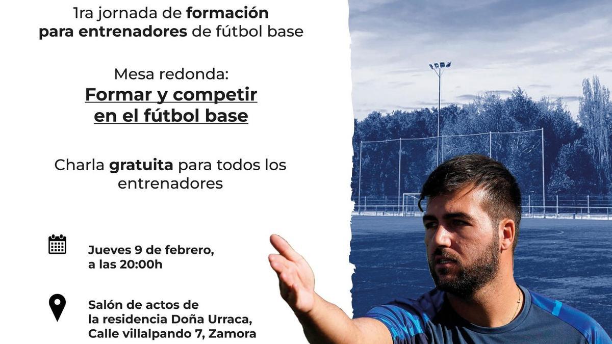 Cartel de la Jornada de Formación del Fútbol Base organizada por LH Tecnificación.