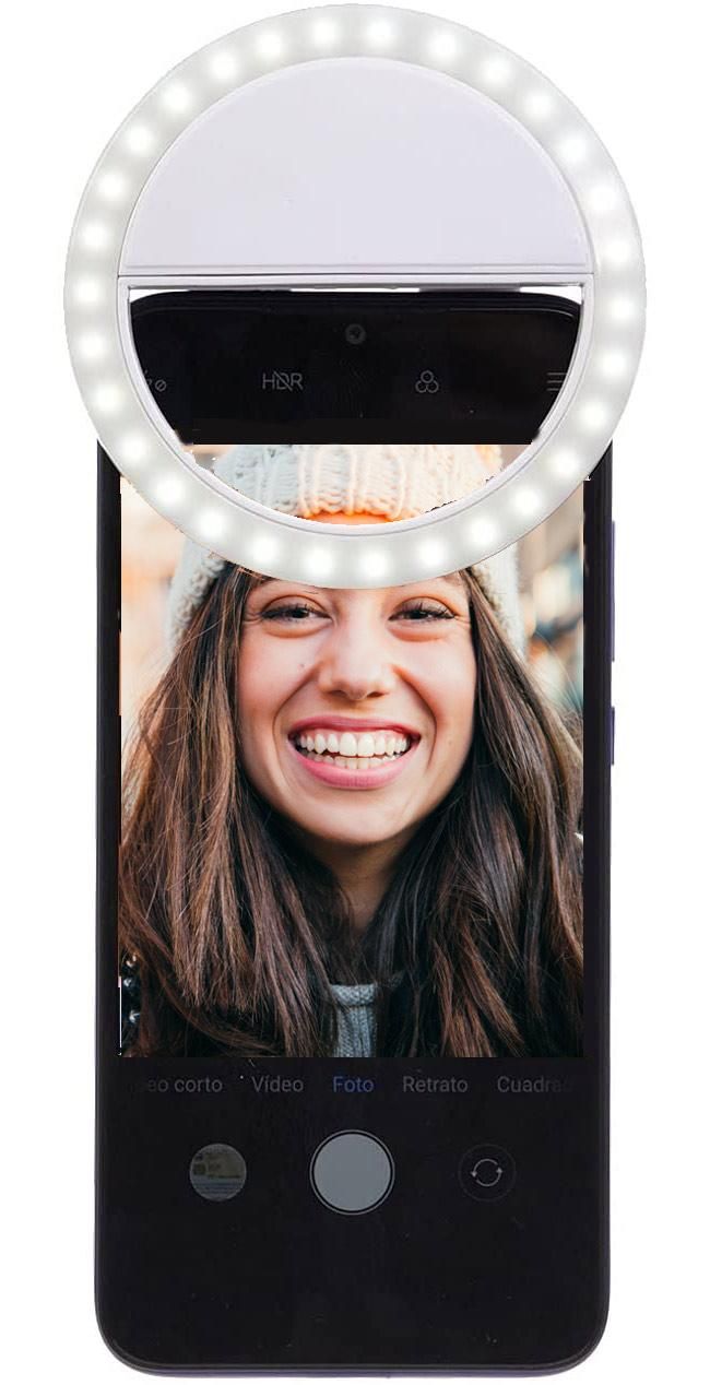 Anillo de luz LED pequeño para el móvil o la tableta de Casa de las Carcasas