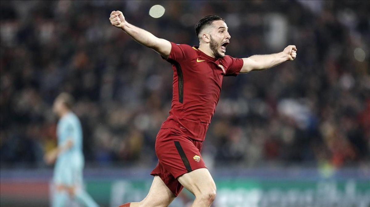 Kostas Manolas, central romanista, saltó a la fama tras anotar el gol que eliminó al Barça de la pasada Champions