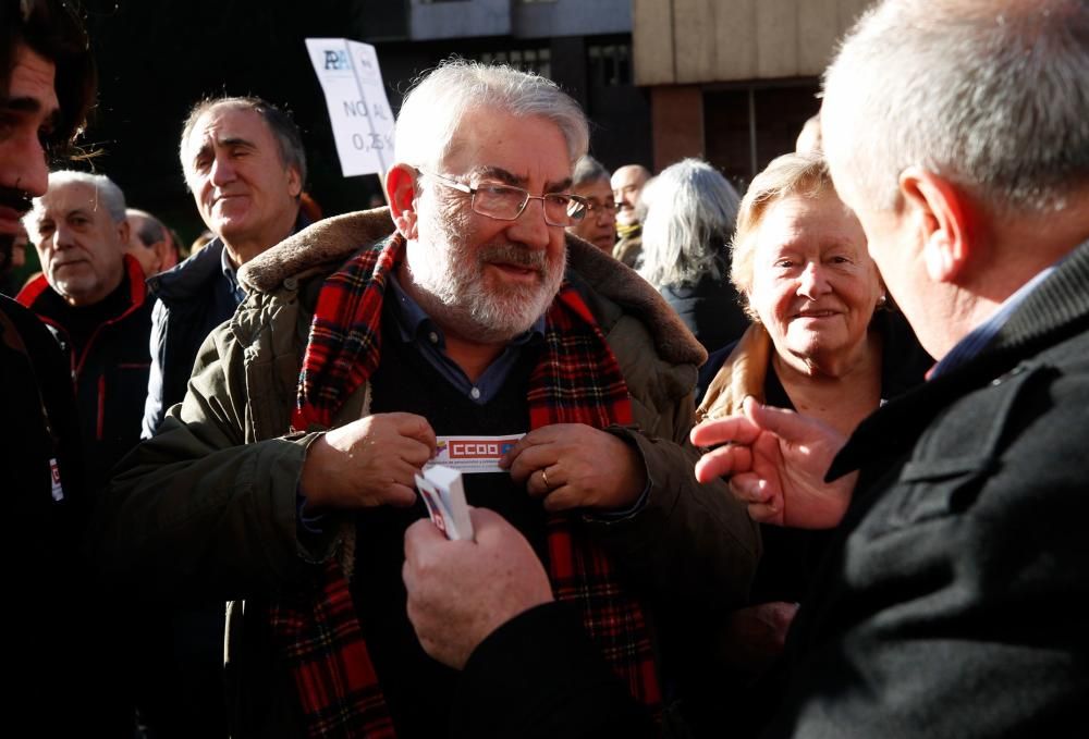 Cientos de personas  reclaman en Asturias una subida de las pensiones