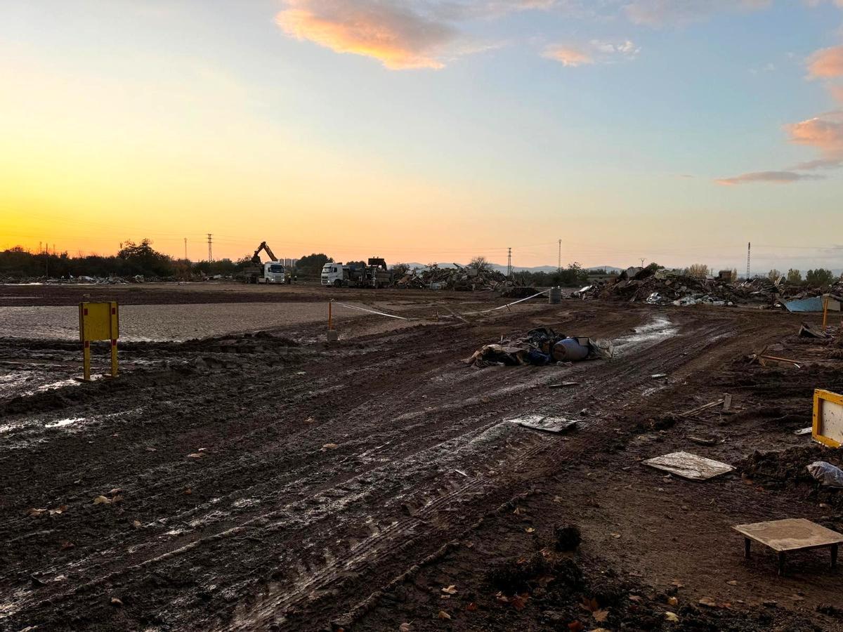 La zona de carpas de Utiel fue dañada por la dana.
