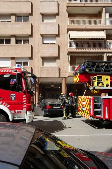 Incendio en una casa en San Antón