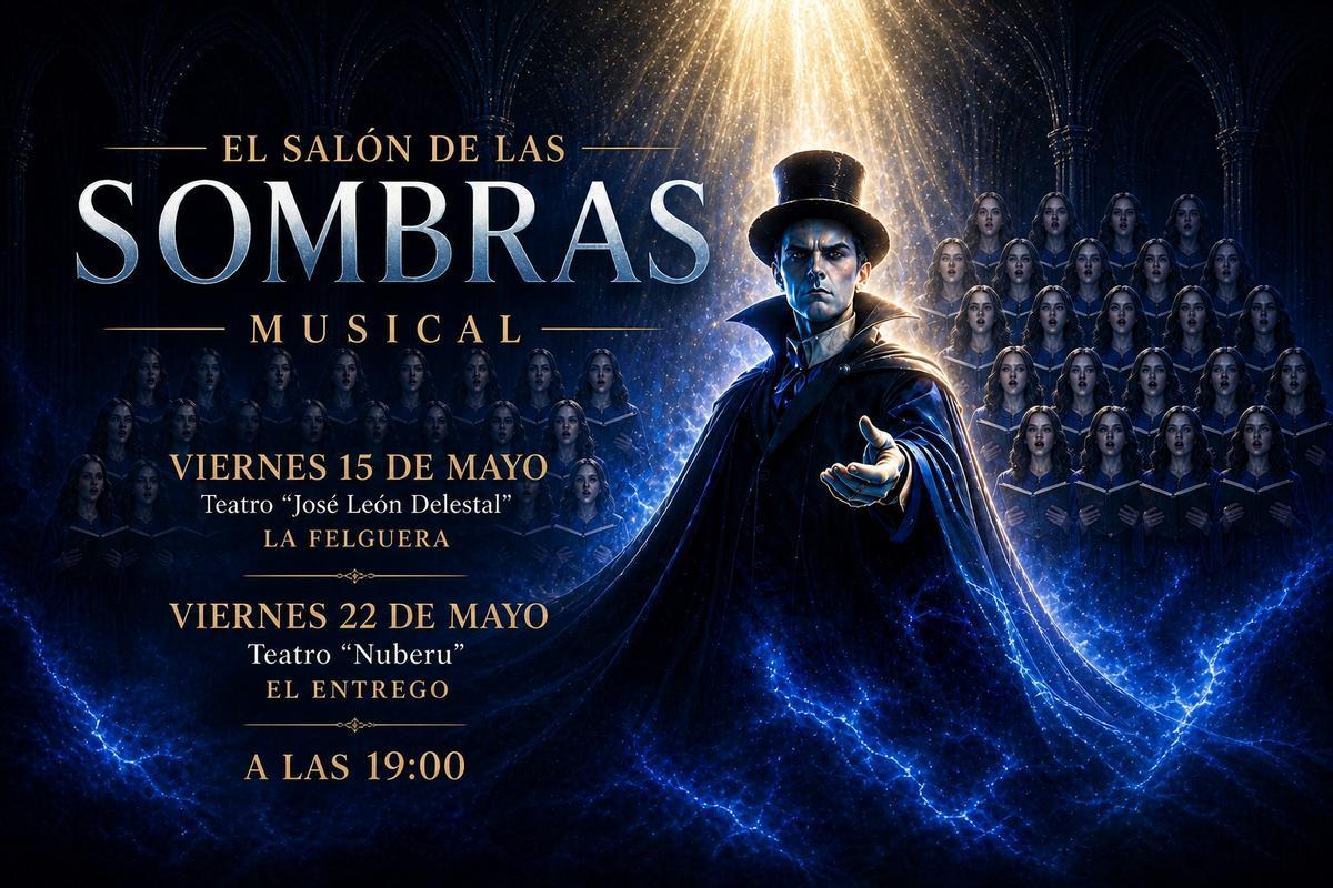 El cartel del musical "El salón de las sombras".