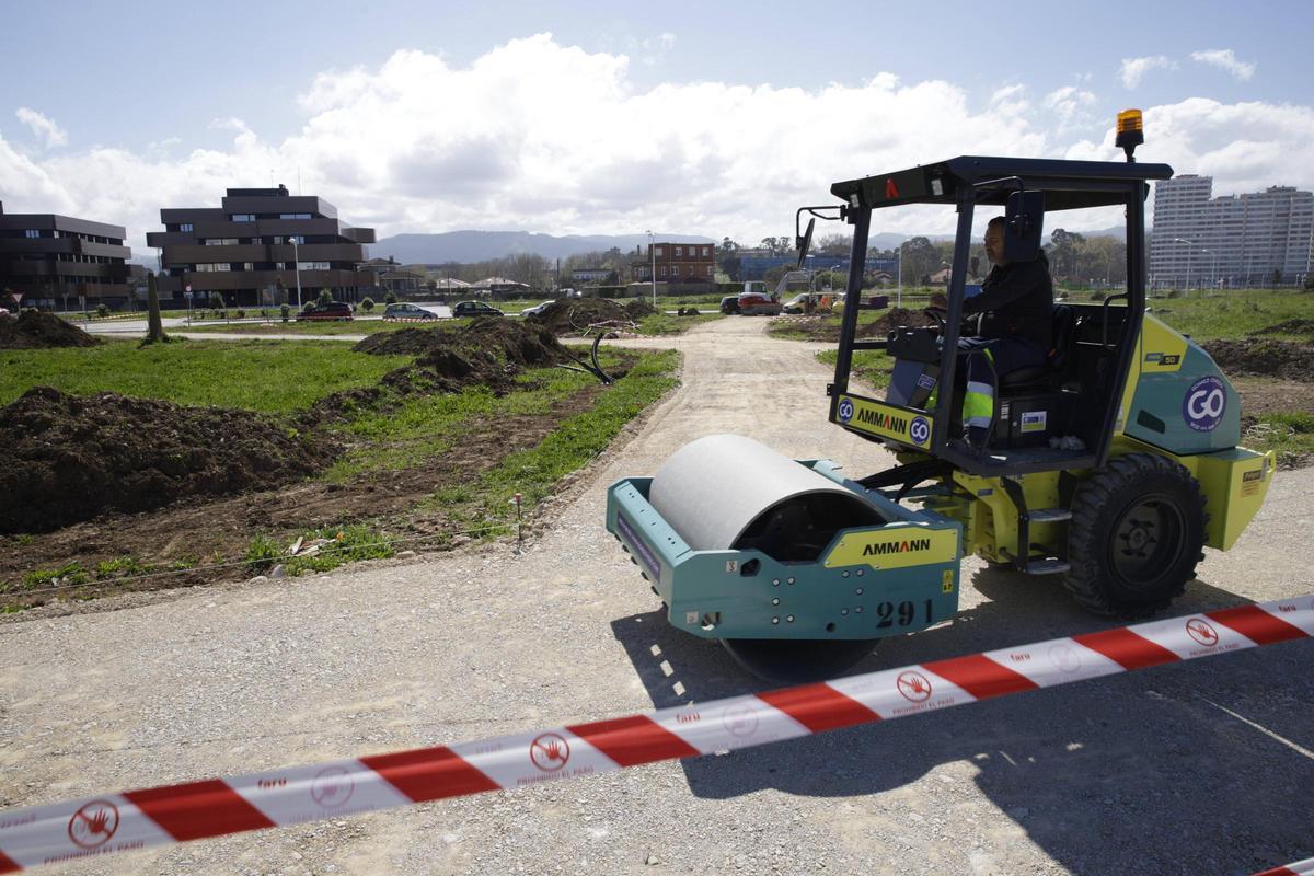 Obras en la playa verde de El Rinconín.