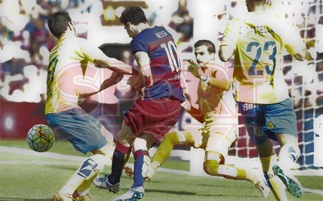 La lesión de Messi contra la UD Las Palmas