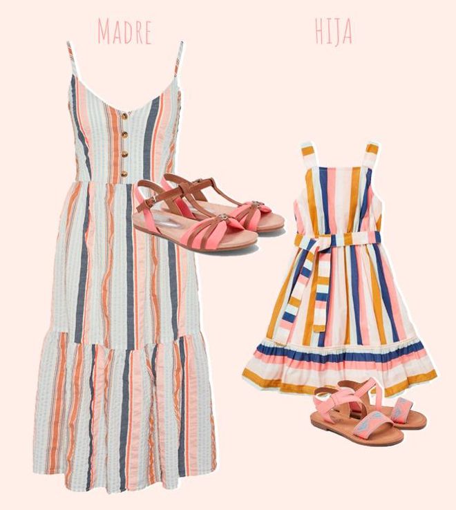 Look de vestido y sandalias para madres e hijas, de C&amp;A