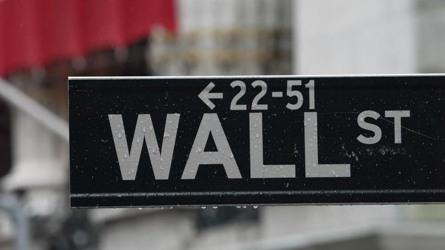 Uno de los carteles de Wall Street.