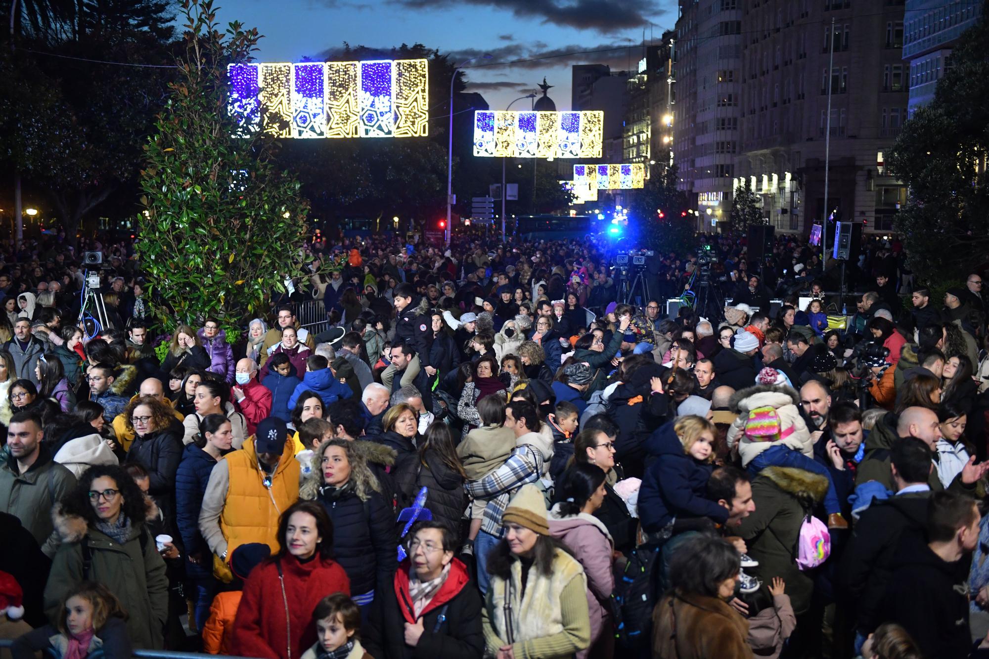 Encendido de las luces de Navidad en A Coruña