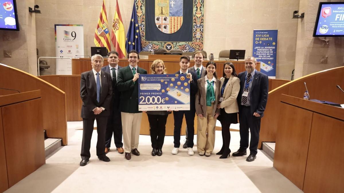 La Universidad de Extremadura gana la XVI Liga de Debate Interuniversitario del G-9