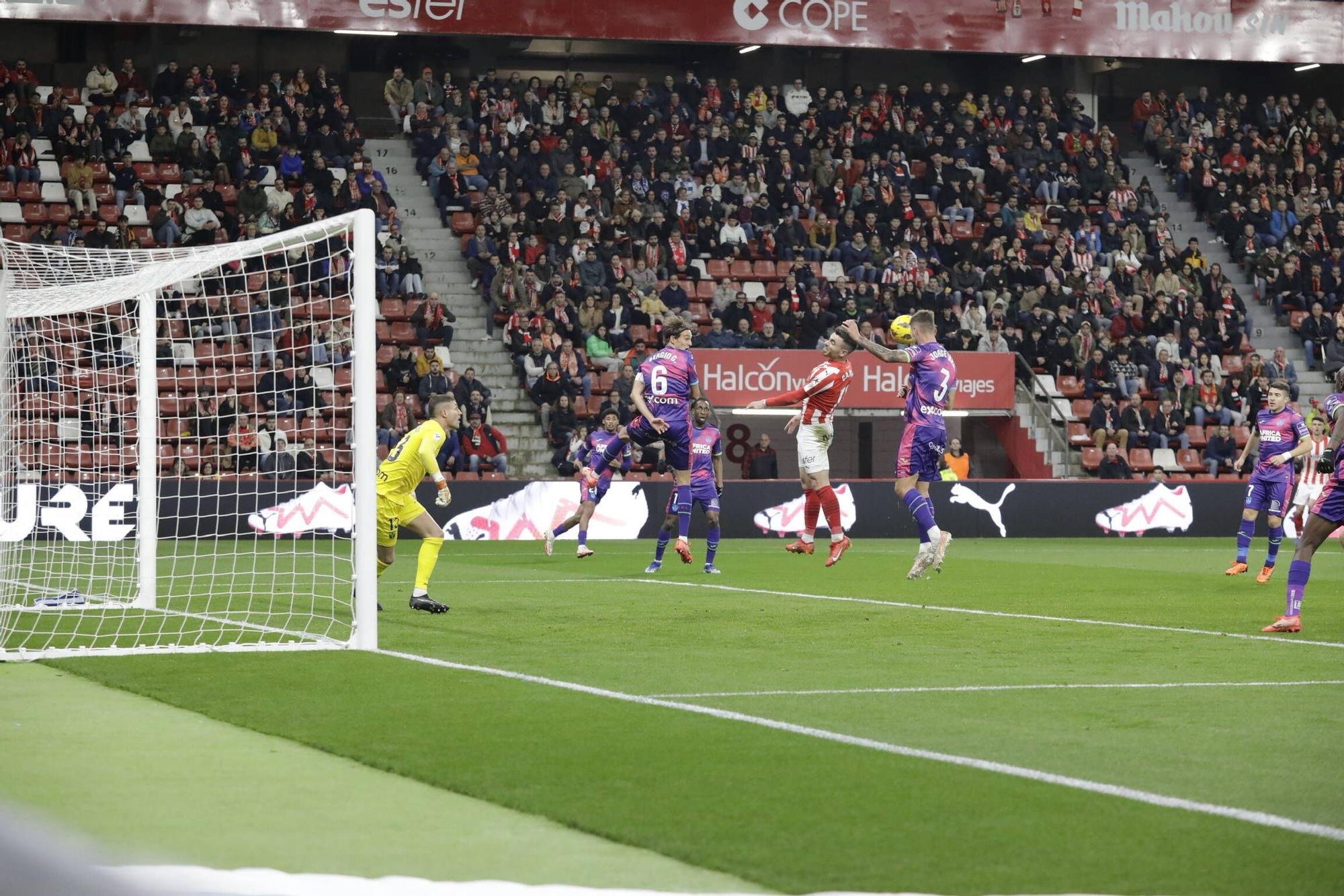 El partido entre el Sporting y el Leganés, en imágenes