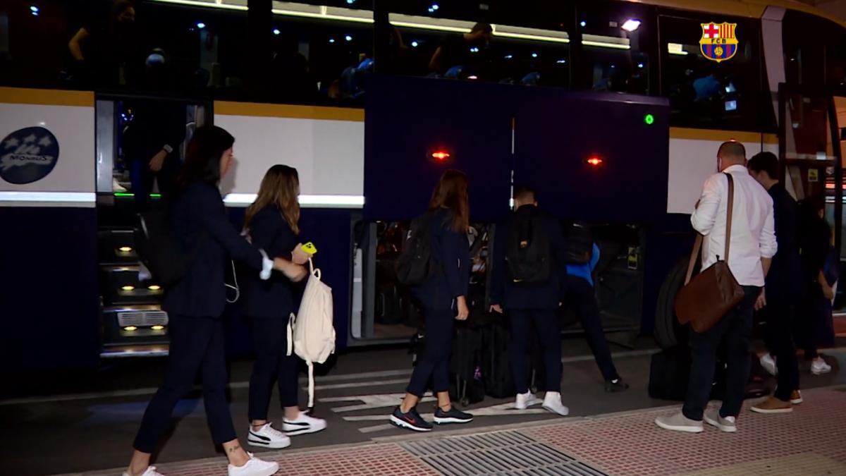 Así ha sido la llegada del Barça Femenino al hotel de concentración en Madrid