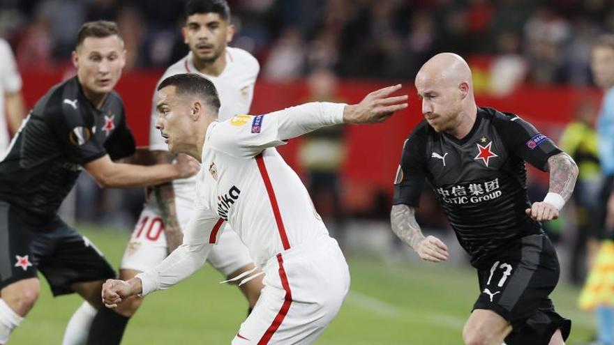 El Sevilla se complica el pase ante el Slavia de Praga