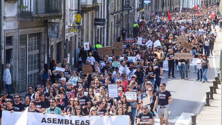 Los docentes gallegos encaran la sexta huelga del curso con un 8,6 por ciento de seguimiento, según la Xunta