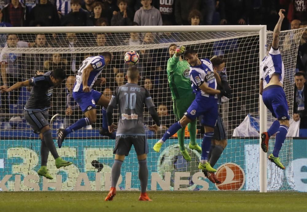 FARO recopila las mejores imágenes del encuentro de Riazor en el que los celestes se impusieron por la mínima a los deportivistas gracias a un gol de Iago Aspas