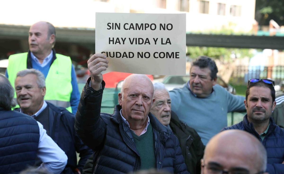 Protestas del campo malagueños, tras la firma del acuerdo Mercosur