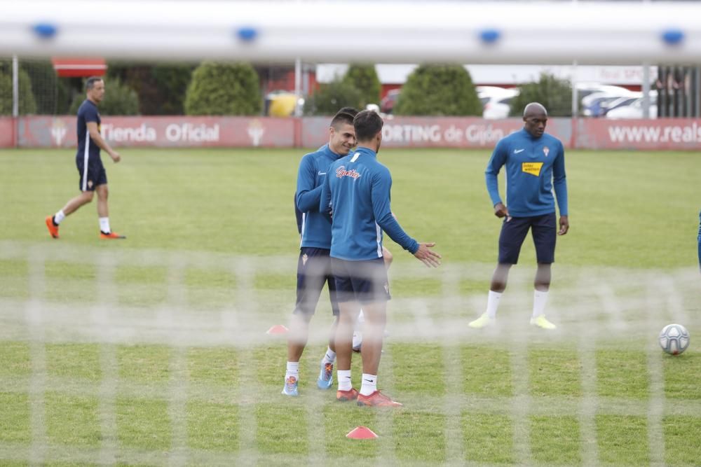 Entrenamiento del Sporting en Mareo.