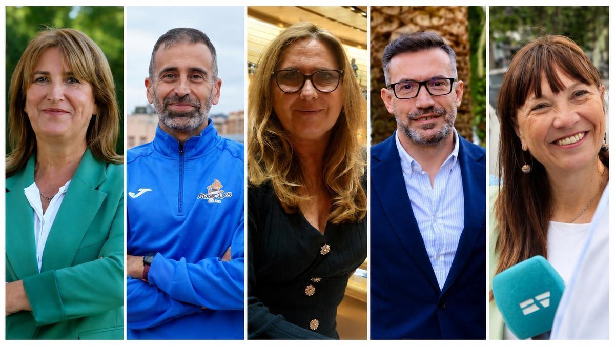 Ana López, Ángel Ortiz, María Ángeles Luna, José Antonio Romero y Victoria Fernández.