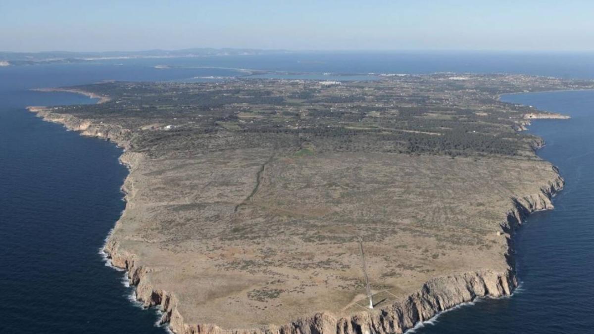 Vista aérea de la isla de Formentera.