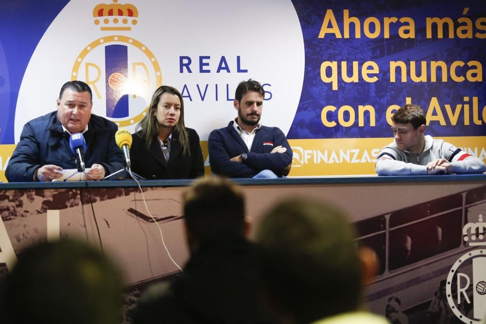 Rueda de prensa de la directiva del Real Avilés