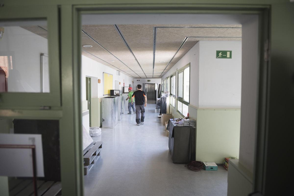Pasillo de la tercera planta de la escuela Llorers del Eixample