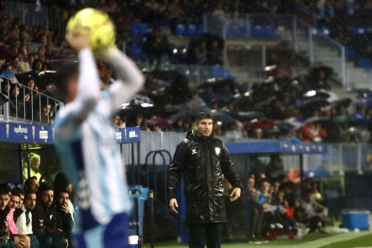 Funes, este viernes en el Málaga CF-Burgos CF.