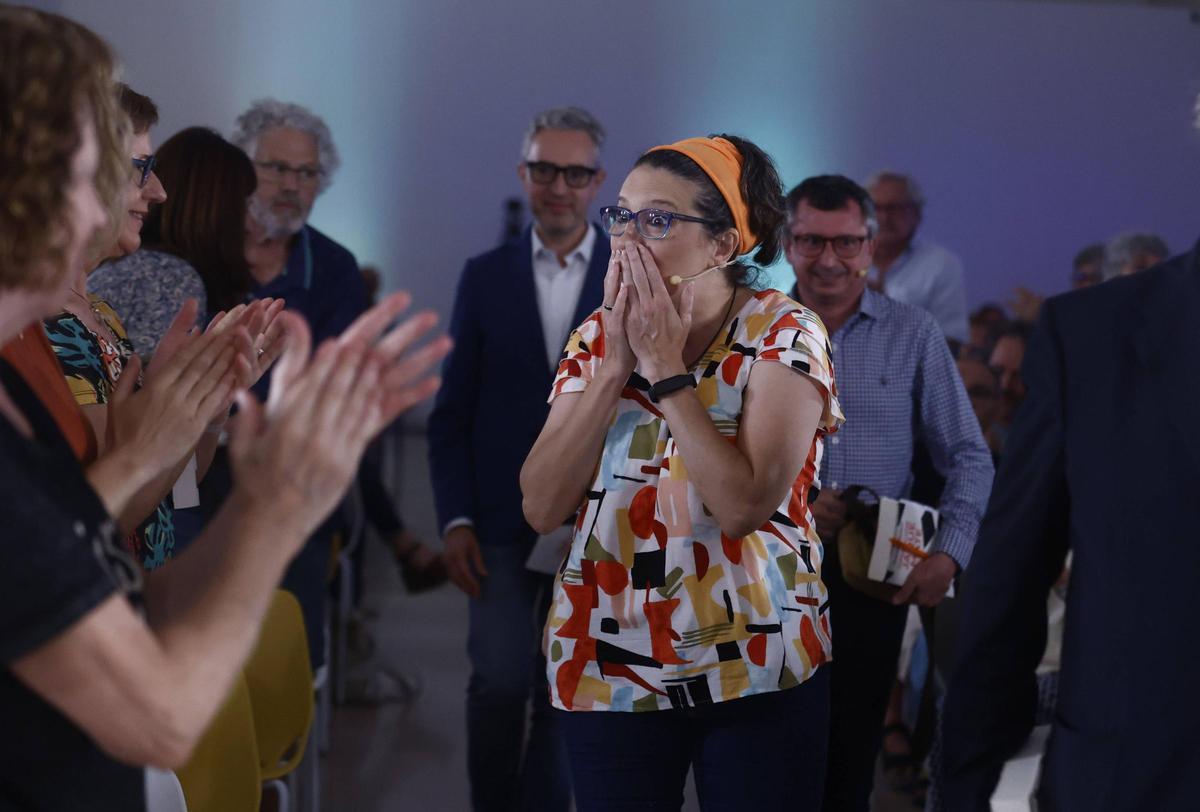 Mónica Oltra, en junio pasado durante la presentación del libro 'Operación Jaque Mate' de Ernesto Ekáizer en València.