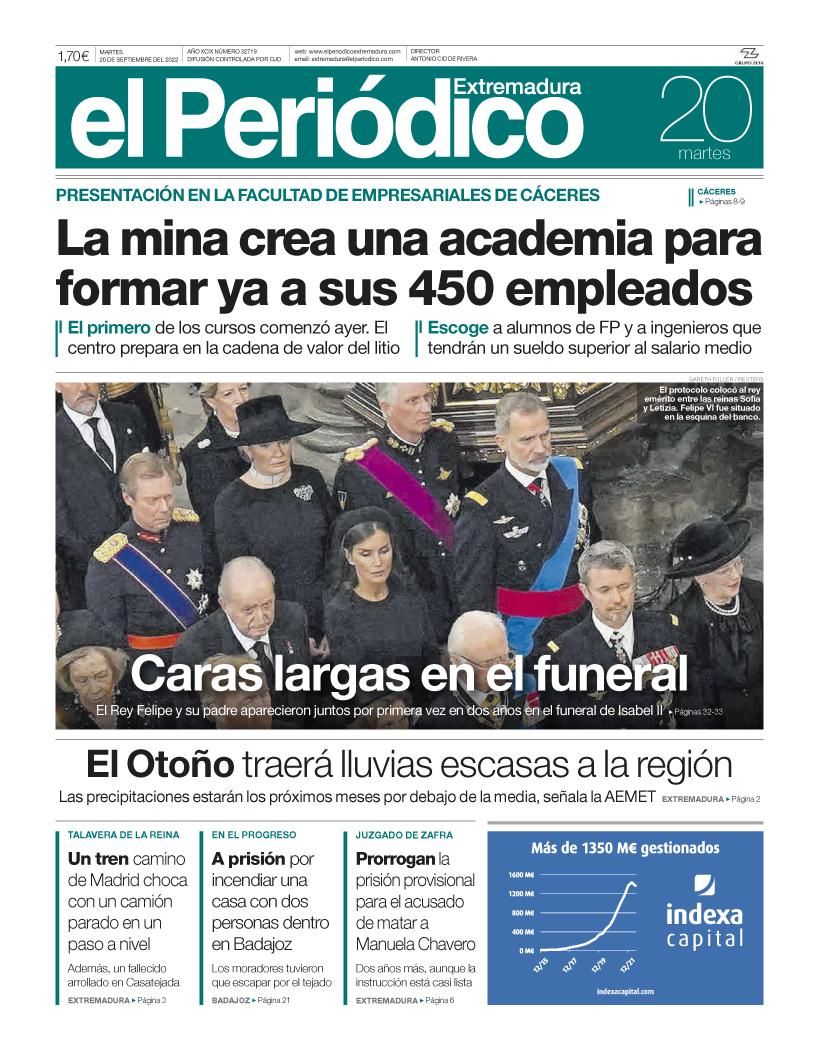 Consulta la portada correspondiente al día 20 de septiembre de 2022