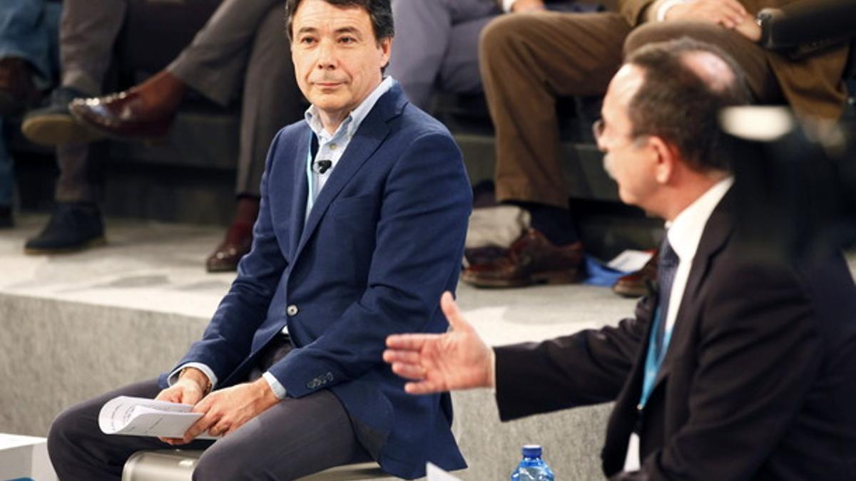 El presidente de la Comunidad de Madrid, Ignacio González, durante su participación en la convención del PP en Valladolid.