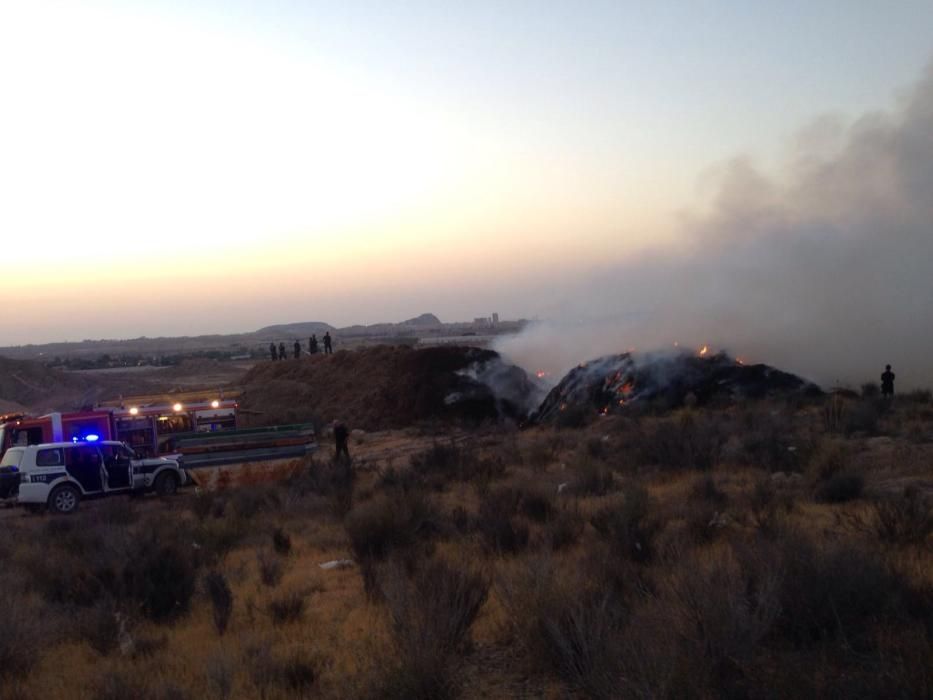 Incendio en la cantera de Fontcalent