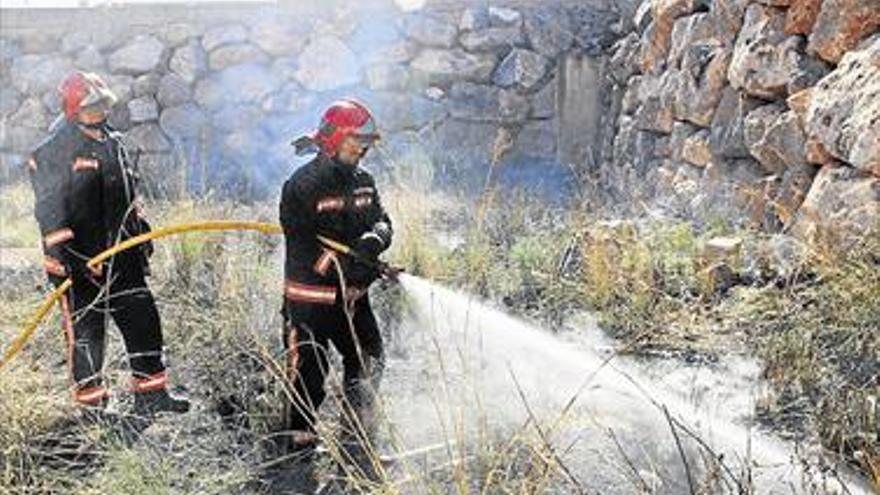 Extinguidos ocho fuegos en cultivos de la provincia