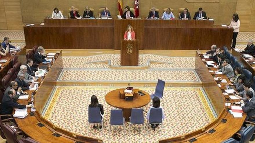 Imagen de un pleno en la Asamblea de Madrid.