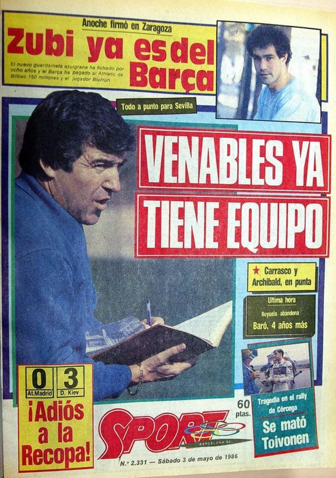 1986 - Andoni Zubizarreta llega al FC Barcelona