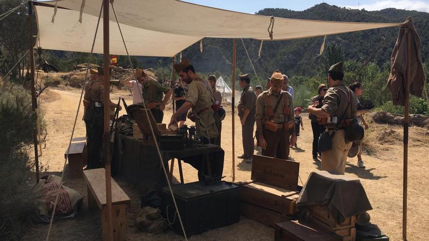 Recreación de la batalla del Ebro en Fayón.