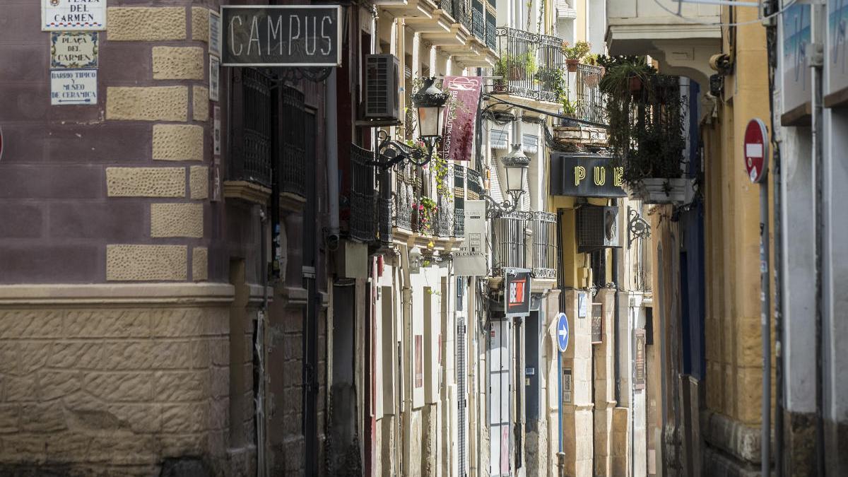 Casco antiguo de Alicante donde muchas de las viviendas son apartamentos turísticos.