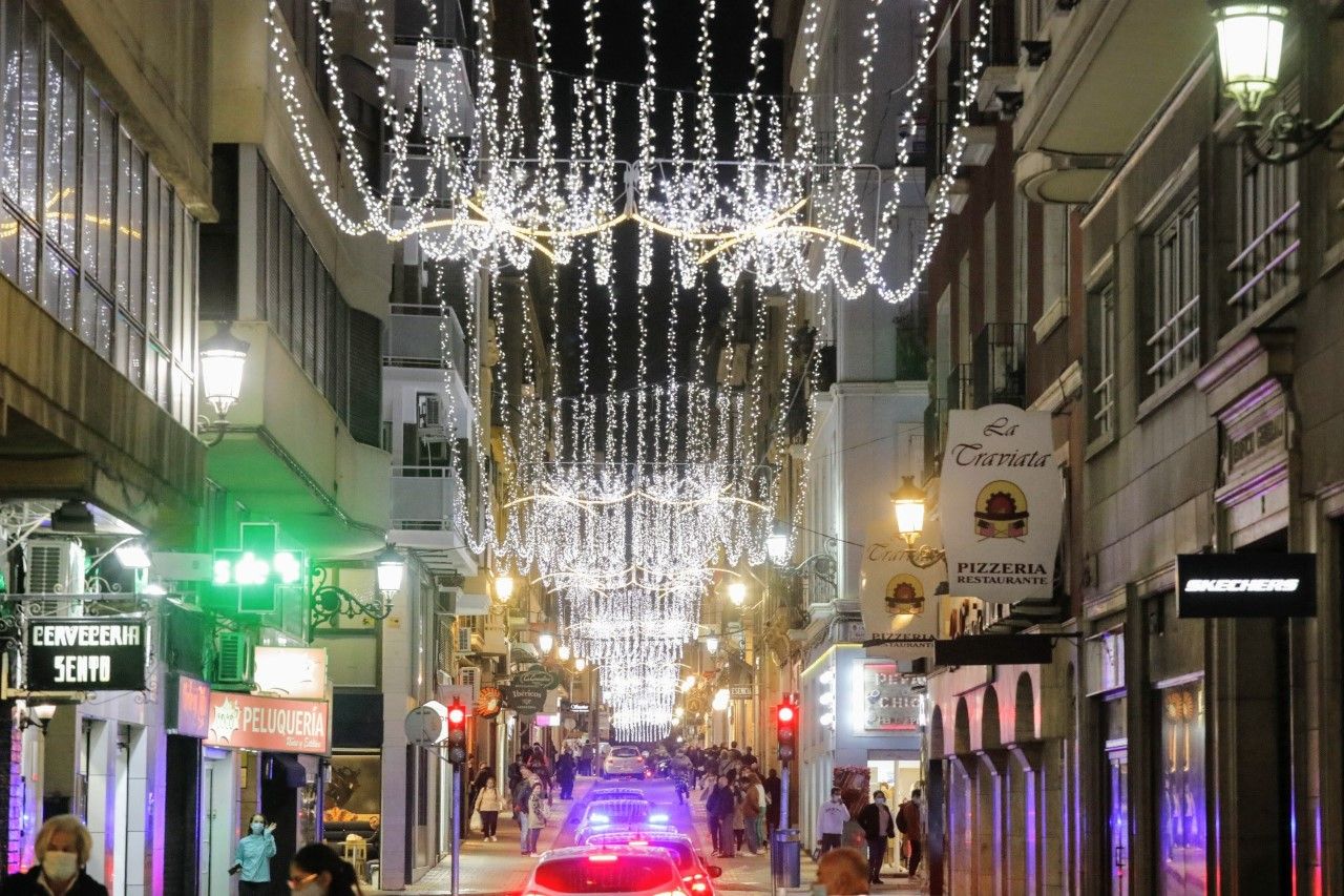 Detalle de las luces de Navidas en la pasada edición