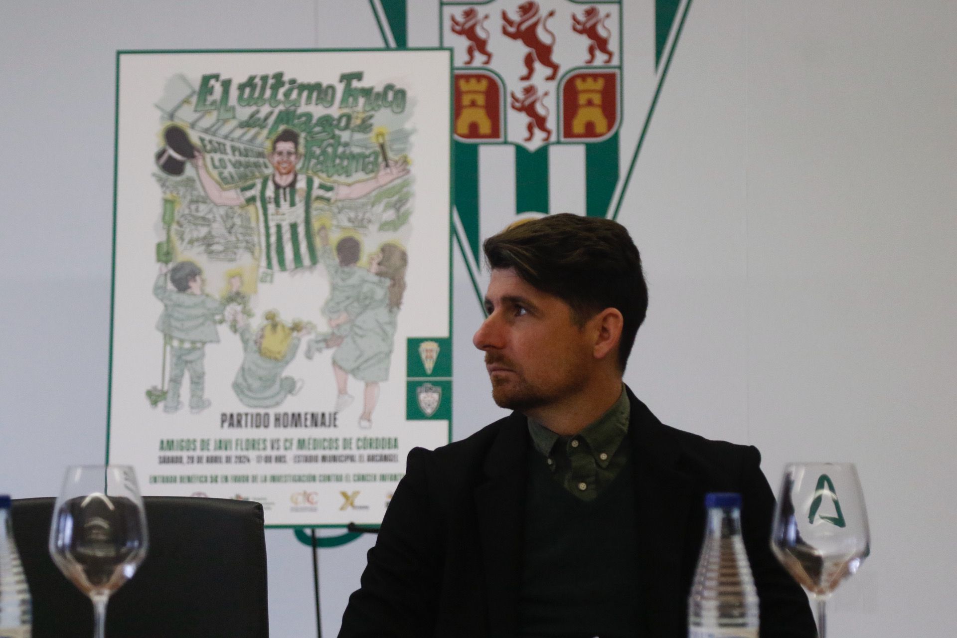 La presentación del partido de homenaje del Córdoba CF a Javi Flores, en imágenes