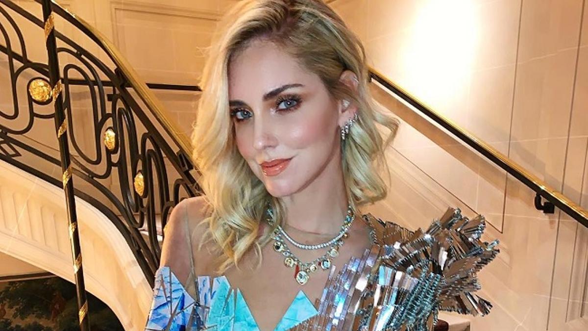 Chiara Ferragni con vestido de la colección primavera verano 2019 de Balmain