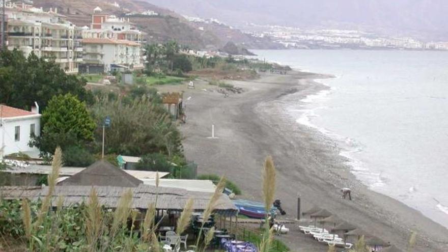 La playa del Peñoncillo, donde ocurrió el suceso ayer.